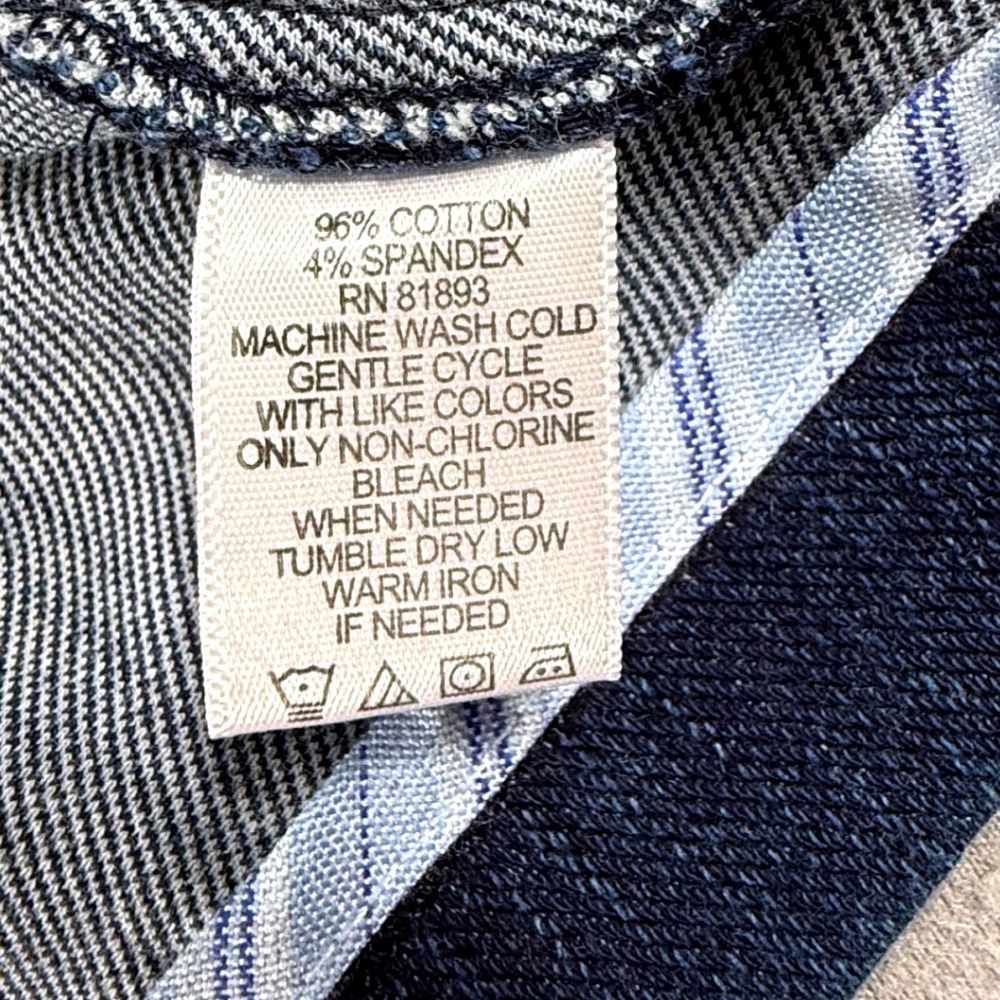 Isaac Mizrahi Live Stretch Denim Blazer Jacket Women's L Blue QVC Minimalist - Picture 4 of 10